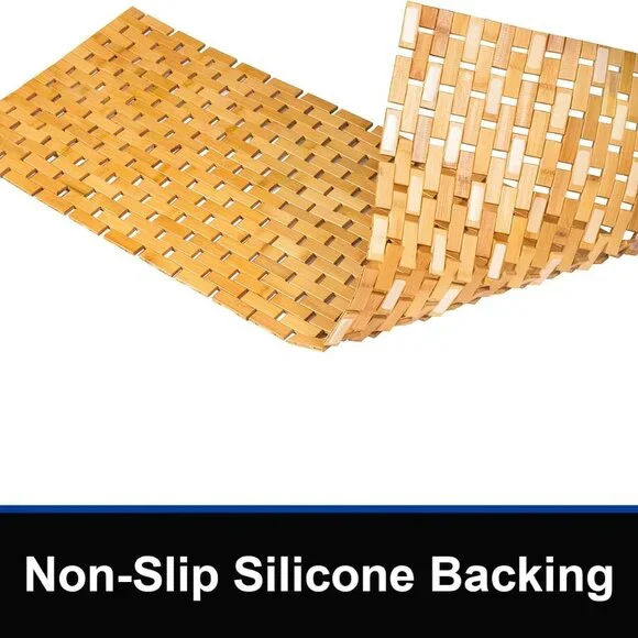 Bamboo Bath Mat Bathroom Runner 16x48 Inch - Picture 3 of 3